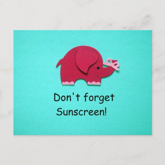 日焼け止め忘れをするな! ポストカード (正面)