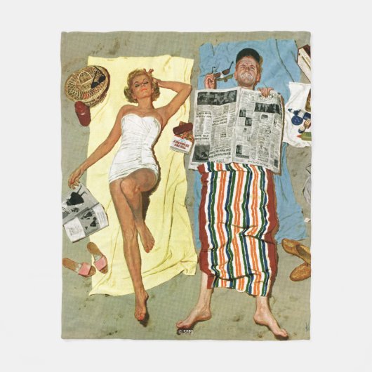 日焼け止め? フリースブランケット (正面)