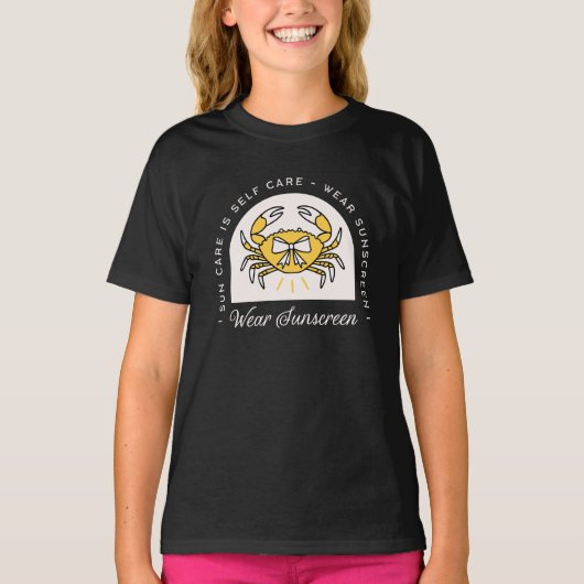 日焼け止め SPF 日焼け 紫外線対策 リマインド 引用 Tシャツ (正面)