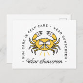 日焼け止めSpf皮膚科気に学者自己の太陽のアラーム ポストカード (正面/裏面)