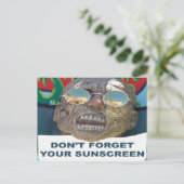 日焼け止忘れめはがき ポストカード (スタンド正面)