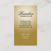 日焼け水着スパークルゼブラシルバー金ゴールド 名刺 (裏面)