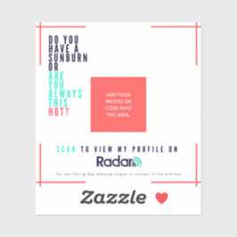 「日焼け」 – ビニールQRカード シール