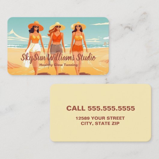 日焼け 名刺 (正面/裏面)