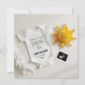 日照おもしろい妊娠の発表 招待状 (正面)