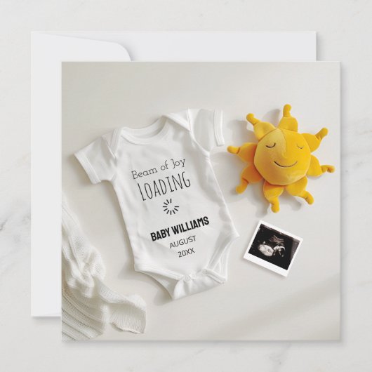 日照おもしろい妊娠の発表 招待状 (正面)