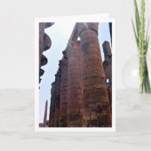 日照りのカルナック神殿の柱、エジプト、ルクソール カード (正面)