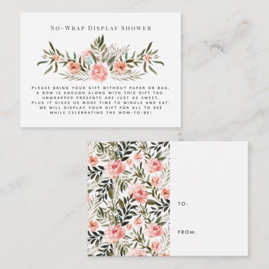 日照りフローラ |折り返し表示なしシャワー挿入 エンクロージャーカード (正面/裏面)