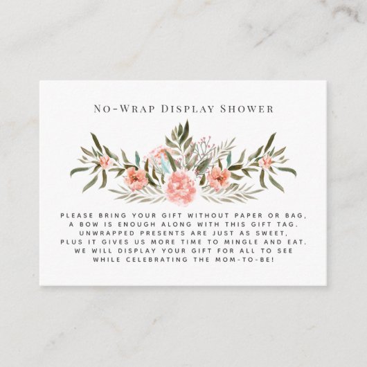 日照りフローラ |折り返し表示なしシャワー挿入 エンクロージャーカード (正面)