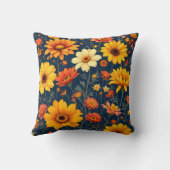 日照り夏の花模様モダン。屋外 クッション (裏面)