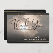 日照り木の自然悔やみや弔慰サンキューカード 招待状 (正面/裏面)