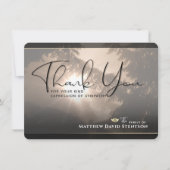 日照り木の自然悔やみや弔慰サンキューカード 招待状 (正面)