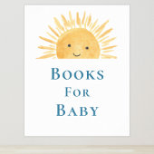 日照をテーマにしたベビーシャワー標識用の本 ポスター