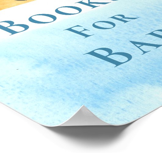 日照をテーマにしたベビーシャワー標識用の本 ポスター (角)