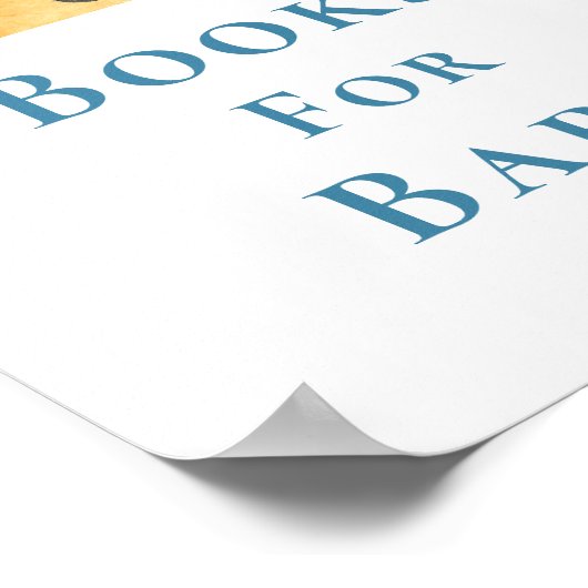 日照をテーマにしたベビーシャワー標識用の本 ポスター (角)