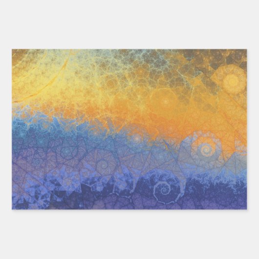 日照ジオメトリ ラッピングペーパーシート (正面)