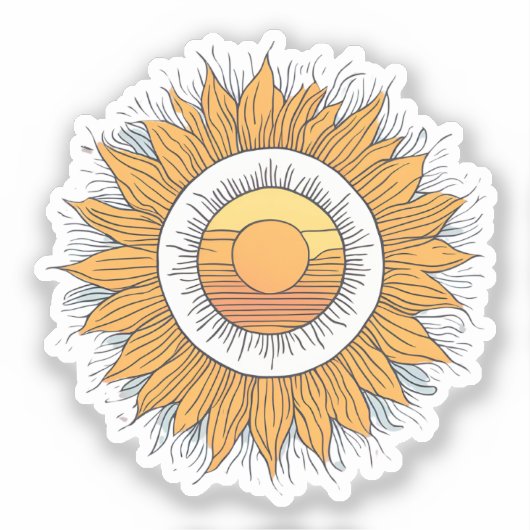 日照日晴れの日 シール (正面)