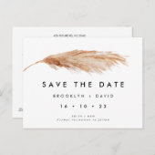 日独身の付はがきを救うパンパスグラス 案内ポストカード (正面/裏面)