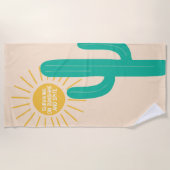 日生き延び照と悪意に満ちた ビーチタオル (正面)