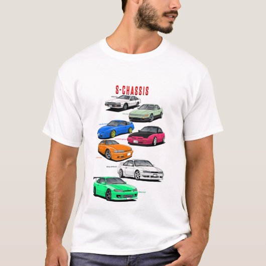 日産シルビアSシャーシファミリー Tシャツ (正面)