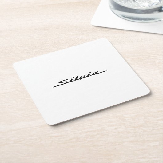 日産シルビアS15エンブレムコースター スクエアペーパーコースター (アングル)