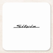 日産シルビアS15エンブレムコースター スクエアペーパーコースター (正面)