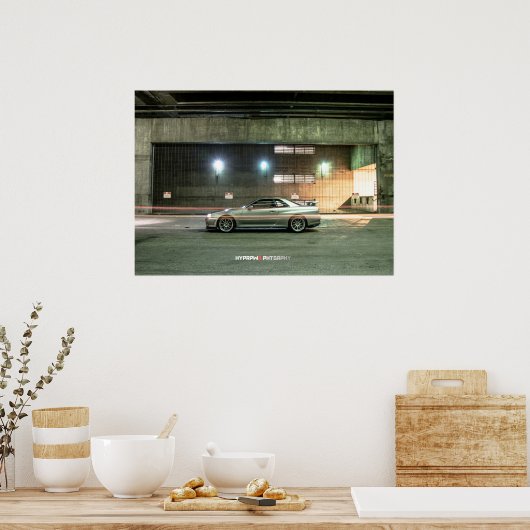 日産スカイラインGT-R R34ダウンタウンロサンゼルス ポスター (キッチン)