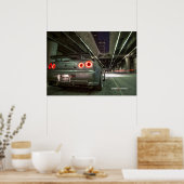 日産スカイラインGT-R R34ダウンタウンロサンゼルス ポスター (キッチン)