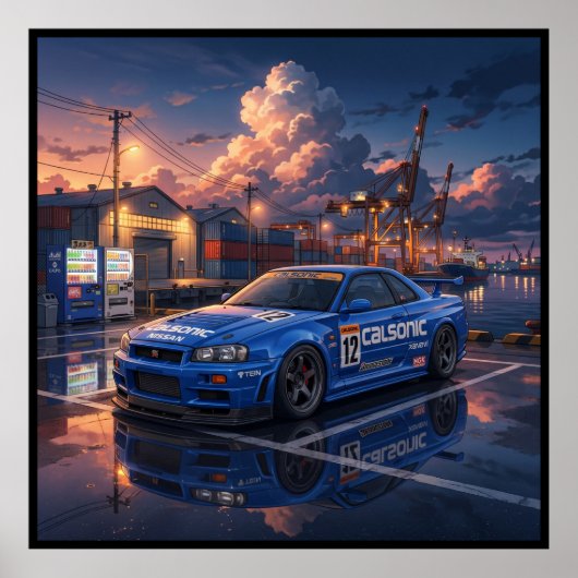 日産スカイラインGT-R R34 カルソニック ポスター (正面)