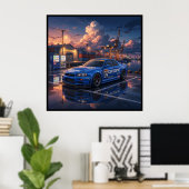 日産スカイラインGT-R R34 カルソニック ポスター (ホームオフィス)