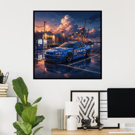 日産スカイラインGT-R R34 カルソニック ポスター