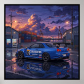 日産スカイラインGT-R R34 ポスター (正面)