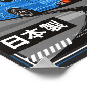 日産スカイラインGTRデザインTシャツ ポスター (角)