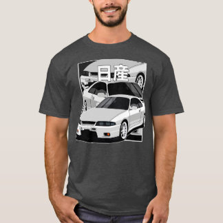 日産スカイラインGtr33日本の漫画 Tシャツ