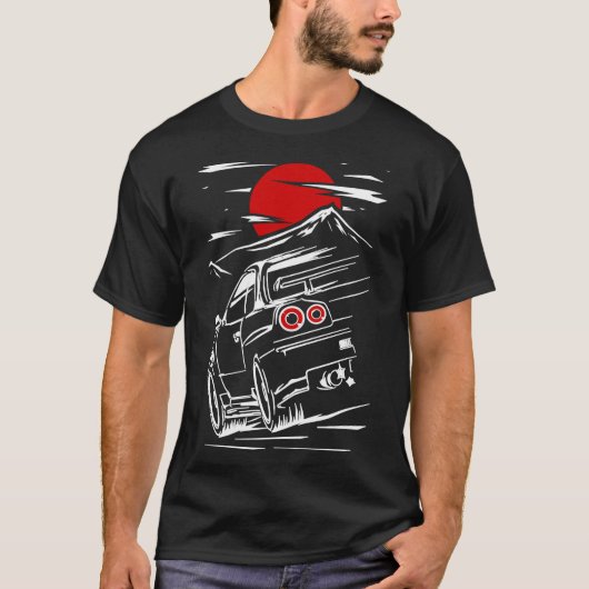 日産スカイラインGTR 34ハルナエッセンシャルTシャツ Tシャツ (正面)