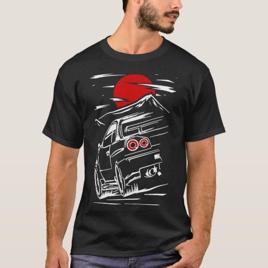 日産スカイラインGTR 34春名必須Tシャツ Tシャツ (正面)