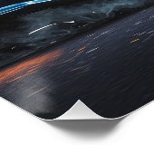 日産スカイラインGTR R34ポスター – ベイサイドブルー ポスター (コーナー)