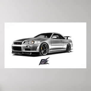 日産スカイラインgtr r34 ポスター