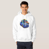 日産スカイラインr34 |フード付きスウェットシャツ&スウェットシャツ パーカ (正面フル)