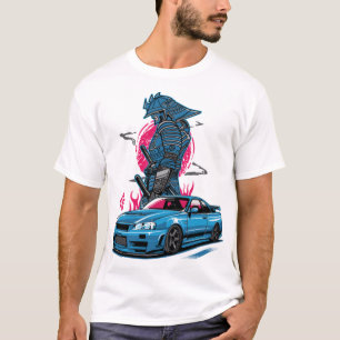 日産スカイラインR34 Tシャツ日産スカイラインR34 Tシャツ