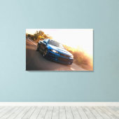 日産スカイラインR34 VSpec II Nurカリフォルニア州 キャンバスプリント (インサイチュ (ウッドフロア))