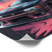 日産スカイラインr-34アートポスター ポスター (角)