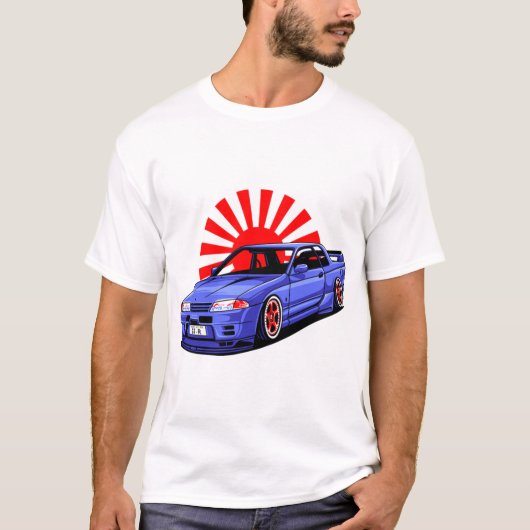 日産スカイラインTシャツ日産スカイラインベクターイラスト Tシャツ (正面)