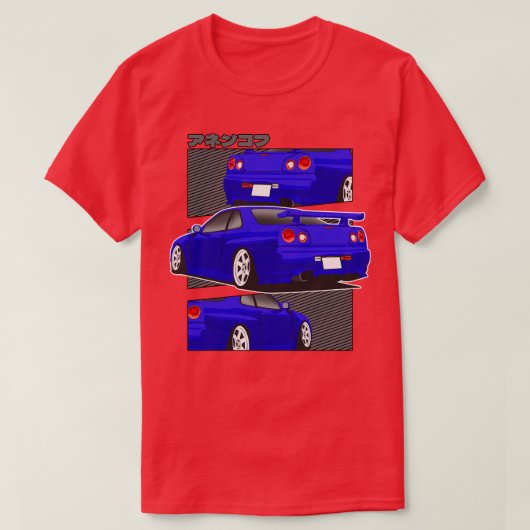 日産スキリンGTR r34 Tシャツ (デザイン正面)