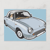 日産フィガロ淡い色のアクア ポストカード (正面)