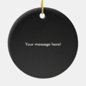 日産240SXの白のシルエット セラミックオーナメント (裏面)