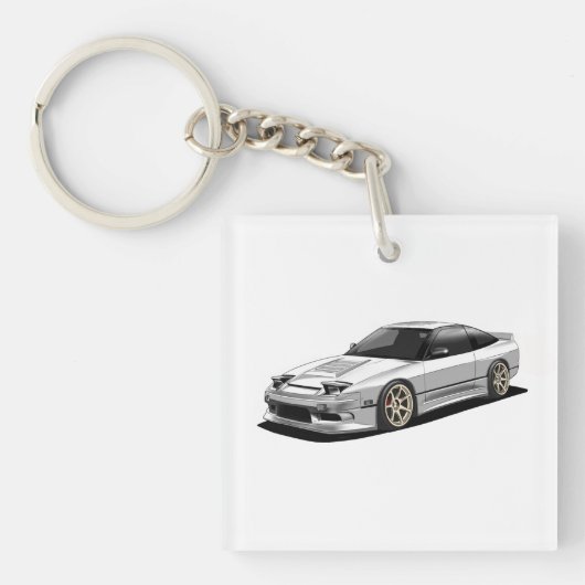 日産240sx手描きアートワーク キーホルダー (正面)