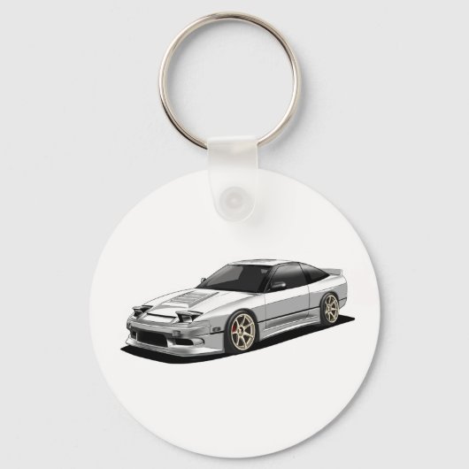 日産240sx手描きアートワーク キーホルダー (正面)