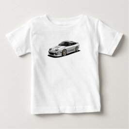 日産240sx手描きアートワーク ベビーTシャツ