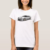 日産240sx手描きアートワーク tシャツ (正面)